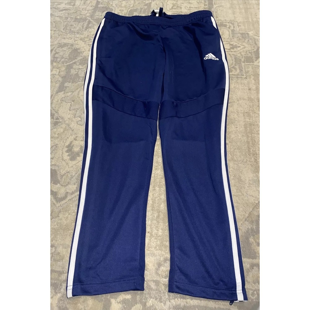 Adidas Men's Tapered Fit Blue Sz XL Typical Football/soccer fit Zip Legs New